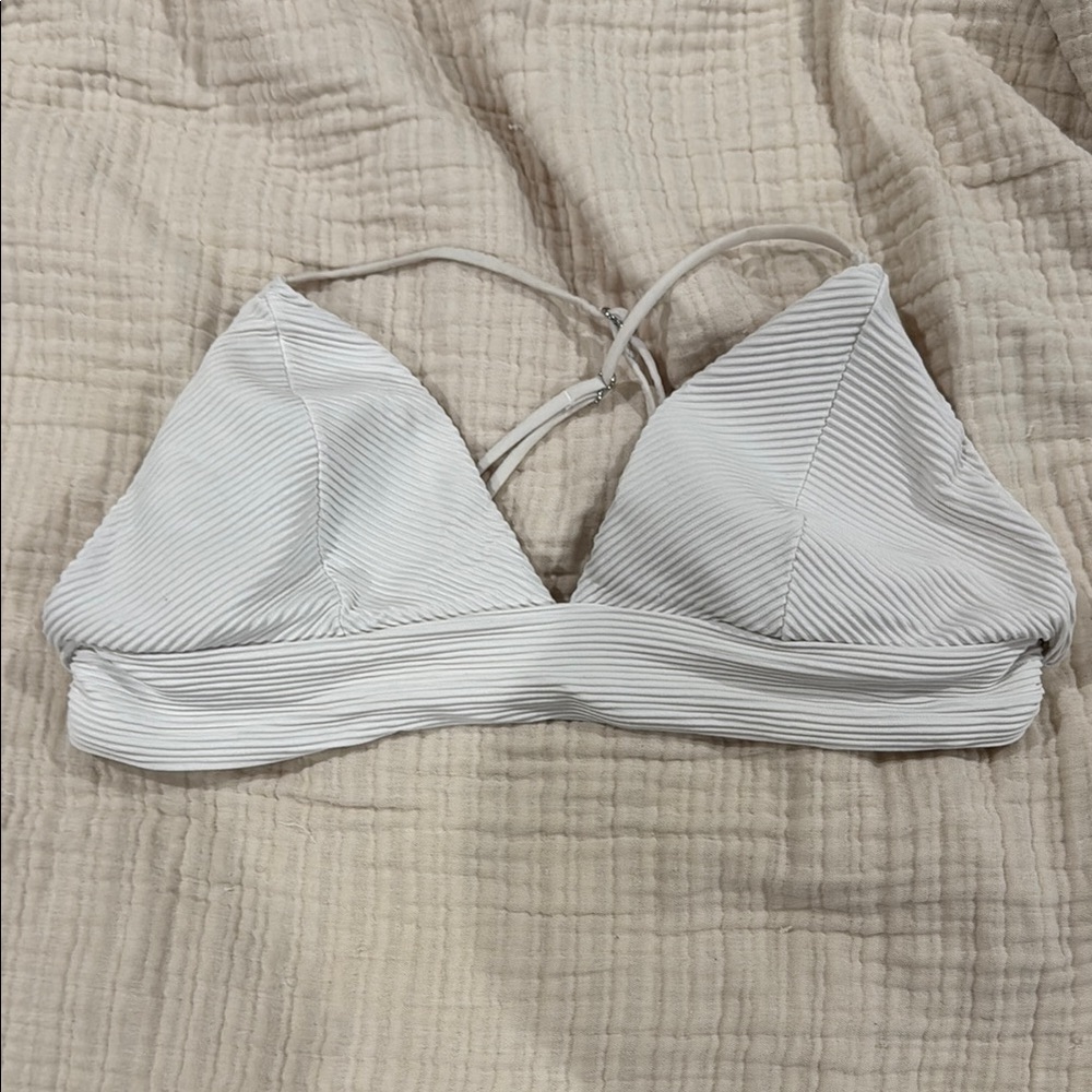 Striped Triangle Bikini Top